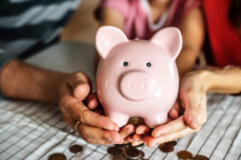 pink piggy bank