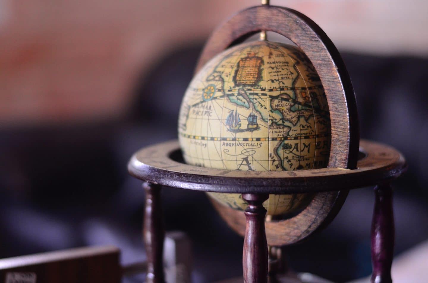 wooden globe